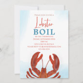 Moderne Eenvoudige Elegante Aquarel Kreeft Koken Kaart (Voorkant)