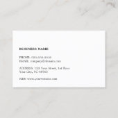 Moderne Eenvoudige Elegante Blauw Wit Consultant Visitekaartje (Achterkant)