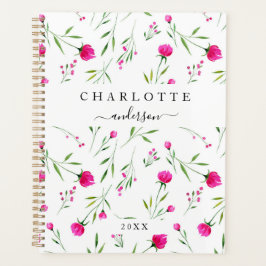 Moderne, eenvoudige, elegante bloem planner