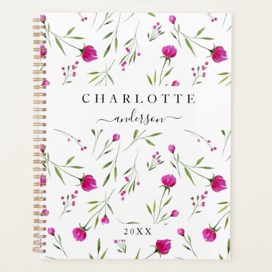 Moderne, eenvoudige, elegante bloem planner (Voorkant)