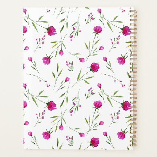 Moderne, eenvoudige, elegante bloem planner (Achterkant)