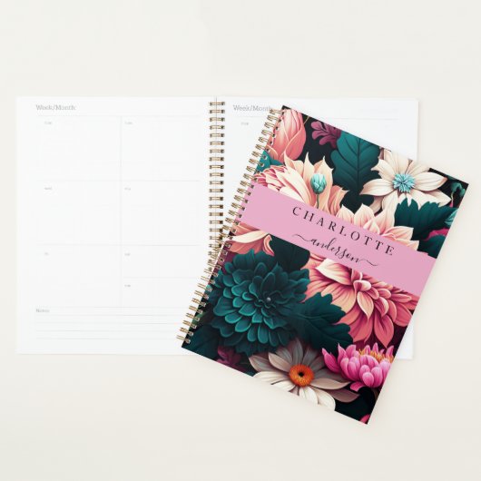 Moderne, eenvoudige, elegante bloemplanoloog planner (Display)