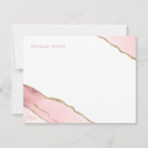 Moderne Eenvoudige Elegante Blush Roze Agaat