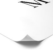 Moderne Eenvoudige elegante bruiloft Welkomstbord Poster (Hoek)