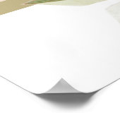 Moderne Eenvoudige Elegante Chic Rode Bloemen Moed Poster (Hoek)