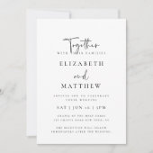 Moderne Eenvoudige Elegante Chic Typografie Bruilo Kaart (Voorkant)