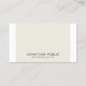 Moderne, eenvoudige elegante Creative Plain Profes Visitekaartje (Voorkant)