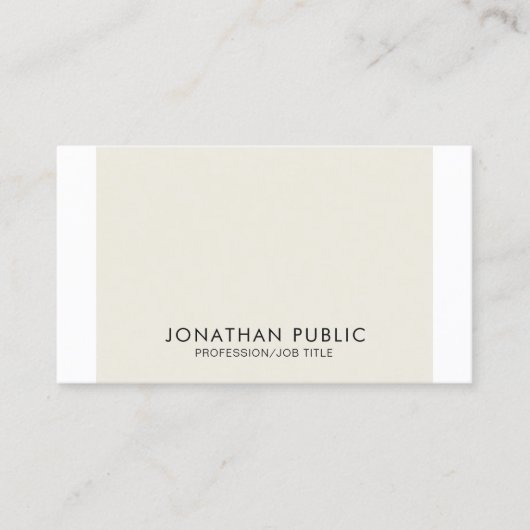 Moderne, eenvoudige elegante Creative Plain Profes Visitekaartje (Voorkant)