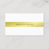 Moderne, eenvoudige elegante design Gold Plain Lux Visitekaartje (Voorkant)