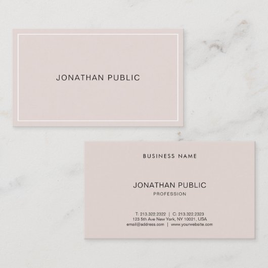 Moderne, eenvoudige, elegante Design Professional  Visitekaartje (Voorkant / Achterkant)