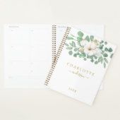Moderne, eenvoudige, elegante eucalyptusbloem planner (Display)