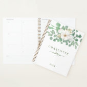 Moderne, eenvoudige, elegante eucalyptusbloem planner (Display)