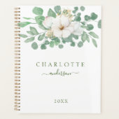 Moderne, eenvoudige, elegante eucalyptusbloem planner (Voorkant)