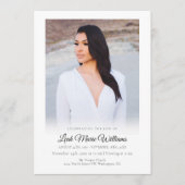 Moderne eenvoudige elegante foto-Memorial Funeral Programmakaart (Voorkant)