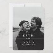 Moderne eenvoudige elegante foto's die de datum op kaart (Voorkant)