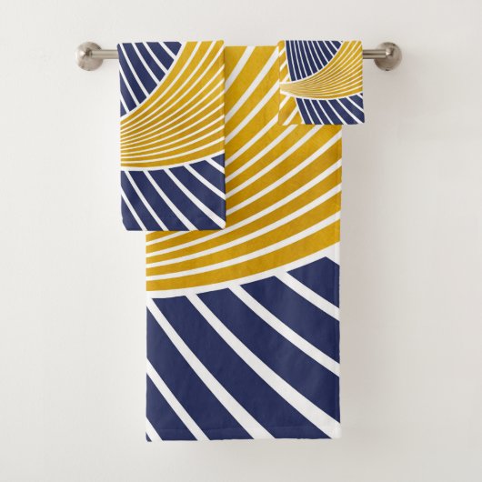 Moderne, eenvoudige, elegante golven, lijnen, stre bad handdoek (Insitu)