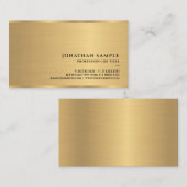 Moderne eenvoudige elegante gouden Sjabloon profes Visitekaartje (Voorkant / Achterkant)