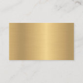 Moderne eenvoudige elegante gouden Sjabloon profes Visitekaartje (Achterkant)
