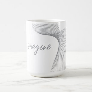 Moderne, eenvoudige, elegante grafische vormgeving koffiemok