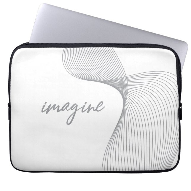 Moderne, eenvoudige, elegante grafische vormgeving laptop sleeve (Voorkant)