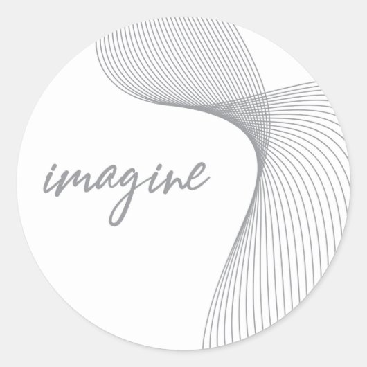 Moderne, eenvoudige, elegante grafische vormgeving ronde sticker (Voorkant)