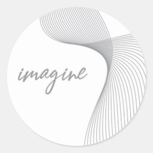 Moderne, eenvoudige, elegante grafische vormgeving ronde sticker