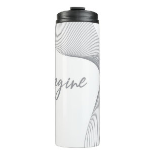 Moderne, eenvoudige, elegante grafische vormgeving thermosbeker