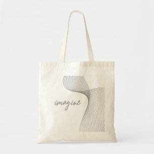 Moderne, eenvoudige, elegante grafische vormgeving tote bag