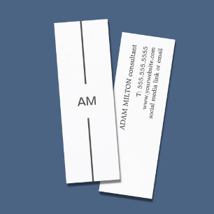 Moderne eenvoudige elegante grijze consultant mini visitekaartje