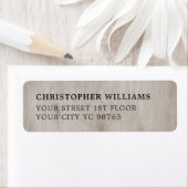 Moderne eenvoudige elegante houten foto etiket (Insitu)