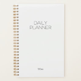 Moderne Eenvoudige Elegante Ivoren Dagelijkse Planner