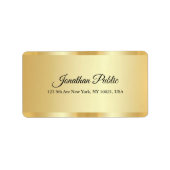 Moderne Eenvoudige Elegante Kalligrafie Script Naa Etiket (Voorkant)