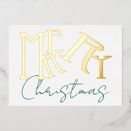 Moderne Eenvoudige Elegante Kerst Foto Kaart
