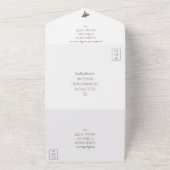 Moderne Eenvoudige elegante kleur Joshua-structuur All In One Uitnodiging (Buitenkant)