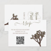 Moderne Eenvoudige elegante kleur Joshua-structuur RSVP Kaartje (Voorkant / Achterkant)