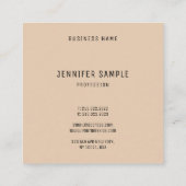 Moderne eenvoudige elegante kleuren Sjabloon Vierkante Visitekaartje (Achterkant)