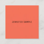 Moderne eenvoudige elegante kleuren Sjabloon Vierkante Visitekaartje (Voorkant)