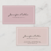 Moderne, eenvoudige, elegante kleuren visitekaartje (Voorkant / Achterkant)