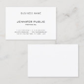 Moderne, eenvoudige elegante luxe laptop visitekaartje (Voorkant / Achterkant)