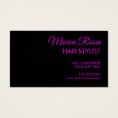 Moderne Eenvoudige Elegante Magenta Black Loyalty Visitekaartje (Achterkant)