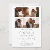 Moderne eenvoudige elegante minimalistische 5 foto kaart (Voorkant)