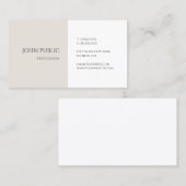 Moderne eenvoudige elegante minimalistische design visitekaartje (Voorkant / Achterkant)