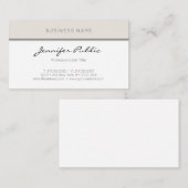 Moderne Eenvoudige Elegante Minimalistische Profes Visitekaartje (Voorkant / Achterkant)