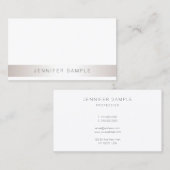 Moderne eenvoudige elegante minimalistische Sjablo Visitekaartje (Voorkant / Achterkant)