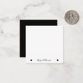 Moderne eenvoudige elegante naam notitiekaartje (Voorkant / Achterkant in situ)