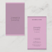 Moderne Eenvoudige Elegante Paarse Professionele S Visitekaartje (Voorkant / Achterkant)