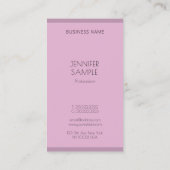 Moderne Eenvoudige Elegante Paarse Professionele S Visitekaartje (Achterkant)