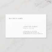 Moderne Eenvoudige Elegante Professionele Minimale Visitekaartje (Achterkant)