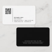 Moderne Eenvoudige elegante QR-code Professionele Visitekaartje (Voorkant / Achterkant)