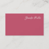 Moderne eenvoudige elegante rode professionele Sja Visitekaartje (Voorkant)